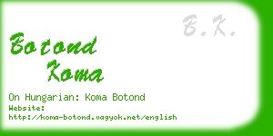 botond koma business card